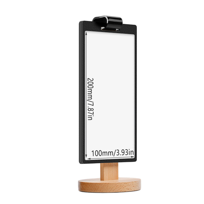Wooden Tabletop Menu Holder Stand 20 x 10 cm with PVC Panel
