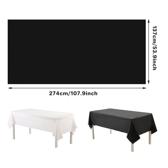 6pcs Solid Colour Party Tablecloths Wedding Table Covers Event Dining Decor
