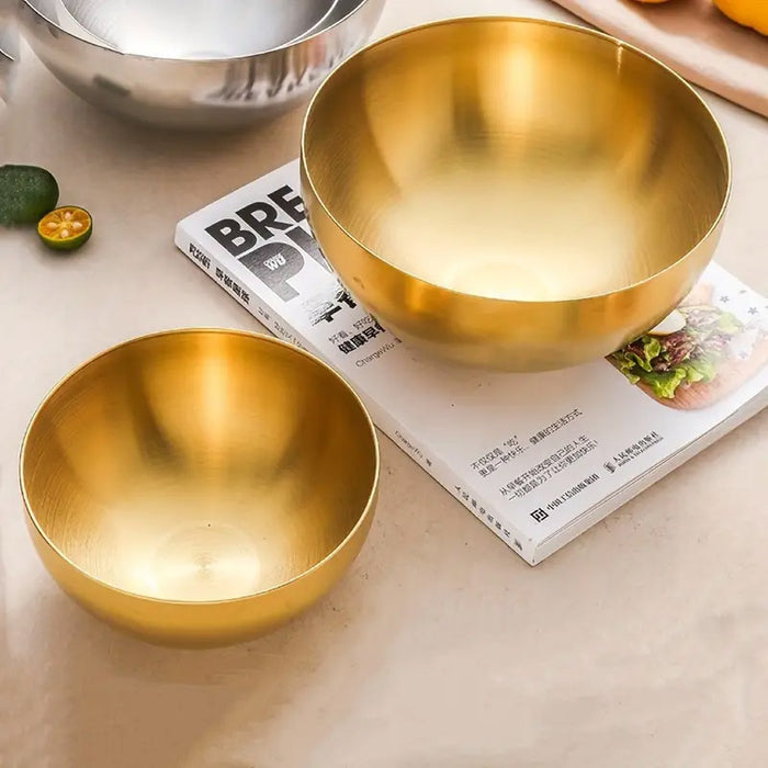 4 or 10 Pcs Stainless Steel Salad Bowls Polished Finish