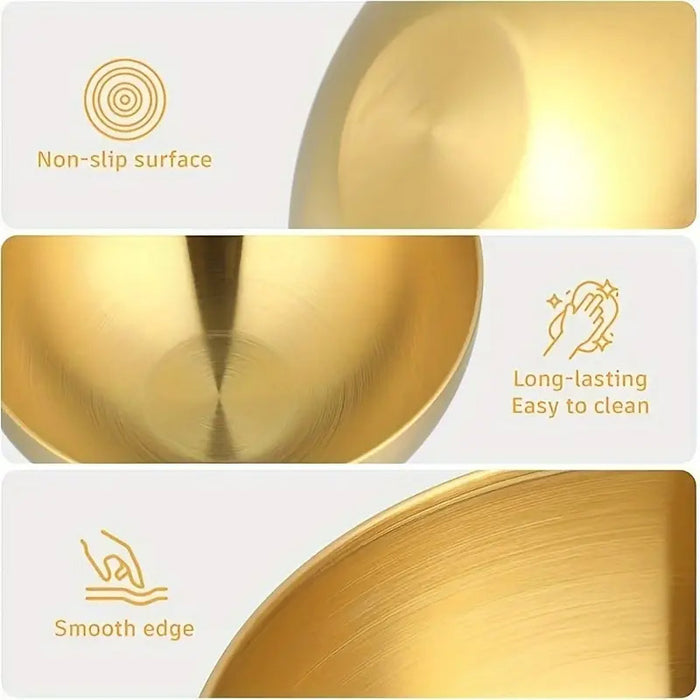 4 or 10 Pcs Stainless Steel Salad Bowls Polished Finish