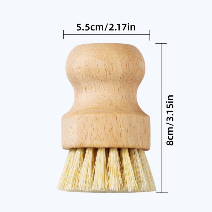 3 Pcs Dishwashing Brush Set Short Handle Natural Fibre