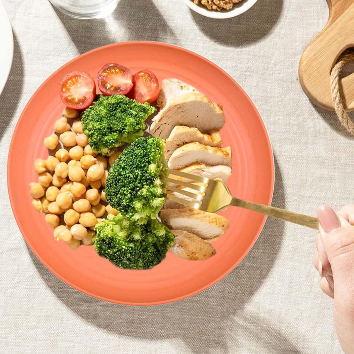 16Pcs Wheat Straw Dinnerware Serving Set