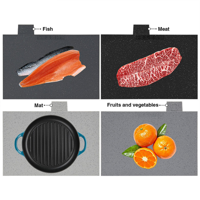 4 Pcs Cutting Board Set Non Slip Colour Coded Kitchen