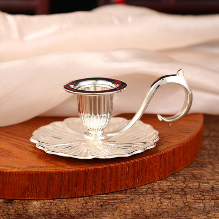 Retro Handheld Candlestick Holder, European Style Candle Stand