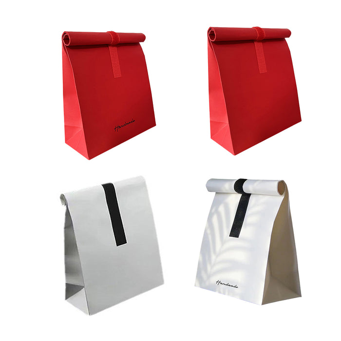 Creative Kraft Paper Gift Bags with Velcro Seal, 20pcs