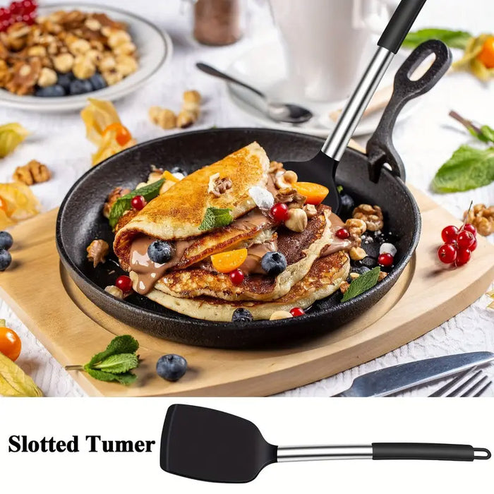 Black Silicone Spatula,80x350mm, set of 2