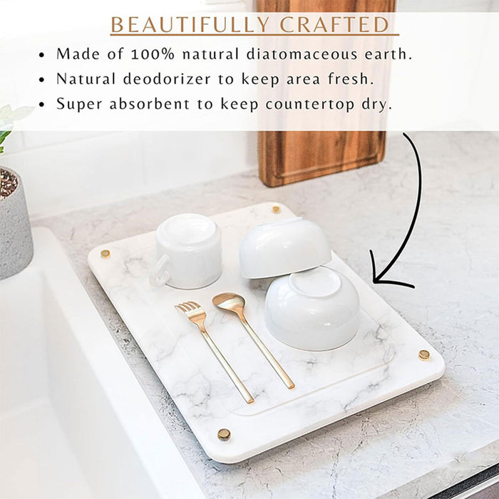 Diatom Mud Water-Draining Pad for Kitchen Faucet and Washbasin 30x40cm