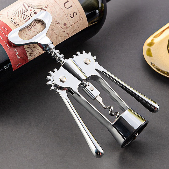3 Pcs Stainless Steel Wine Corkscrew Bottle Opener Set