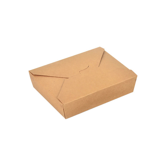 200 Pcs Kraft Paper Lunch Boxes 11 Styles Disposable Takeaway Food Containers