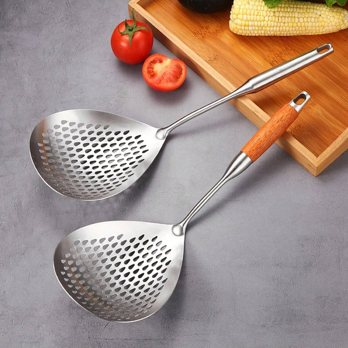 Stainless Steel Colander Skimmer Spoon Long Handle
