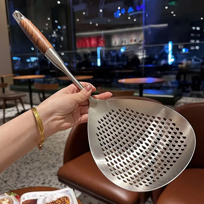 Stainless Steel Colander Skimmer Spoon Long Handle