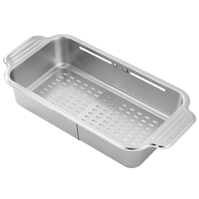 304 Stainless Steel Telescopic Sink Drain Basket with Utensil Holder