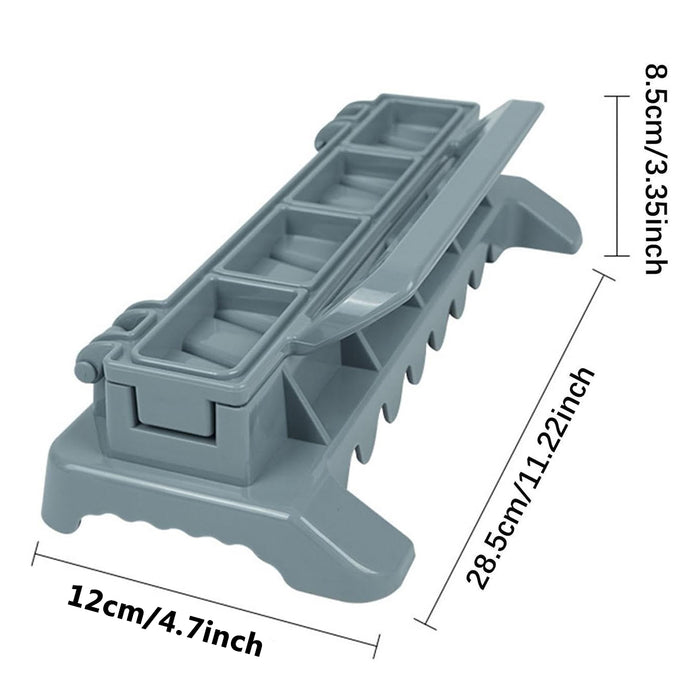 Foldable Barbecue Mold Skewer Maker with Flip Cover Grey
