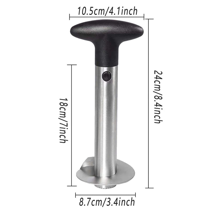 Stainless Steel Pineapple Corer Slicer Peeler Cutter with ABS Handle