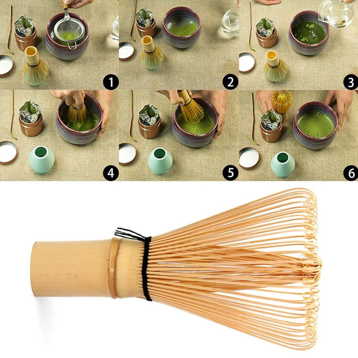 Bamboo Tea Whisk for Matcha Handcrafted with 65 80 96 Roots