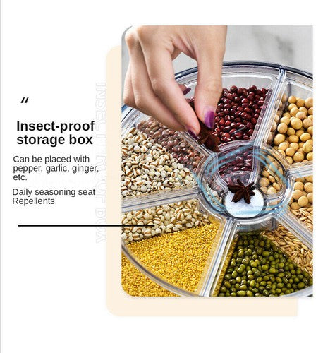 Rotating Cereal Dispenser 4.5kg PP ABS White Space-Saving