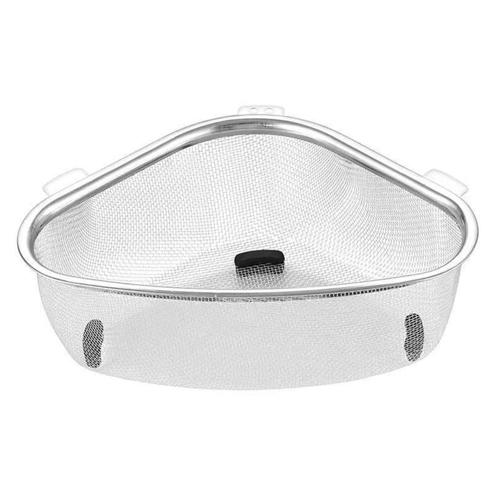 Stainless Steel Triangle Sink Drain Basket Fine Mesh With Suction Cup