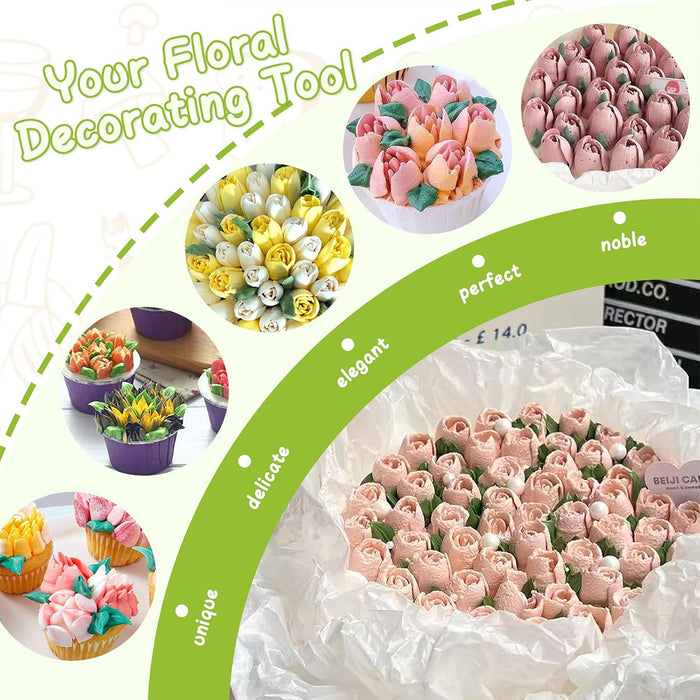 14 Or 32 Pcs Russian Piping Tips Set 430 Steel with 14in Bag