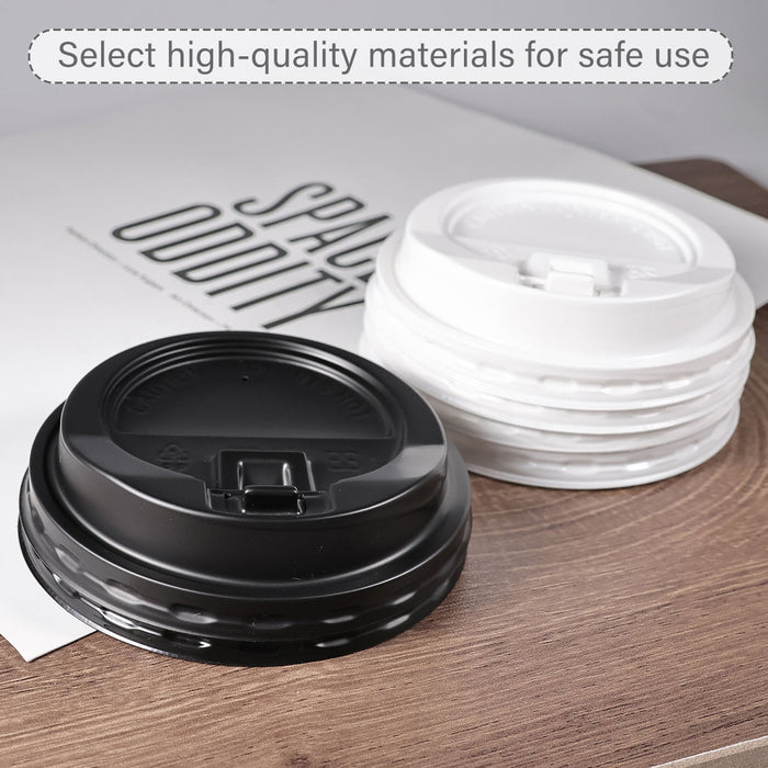 50 Pcs Disposable Coffee Cup Lids Flip-Top 9cm Food Grade