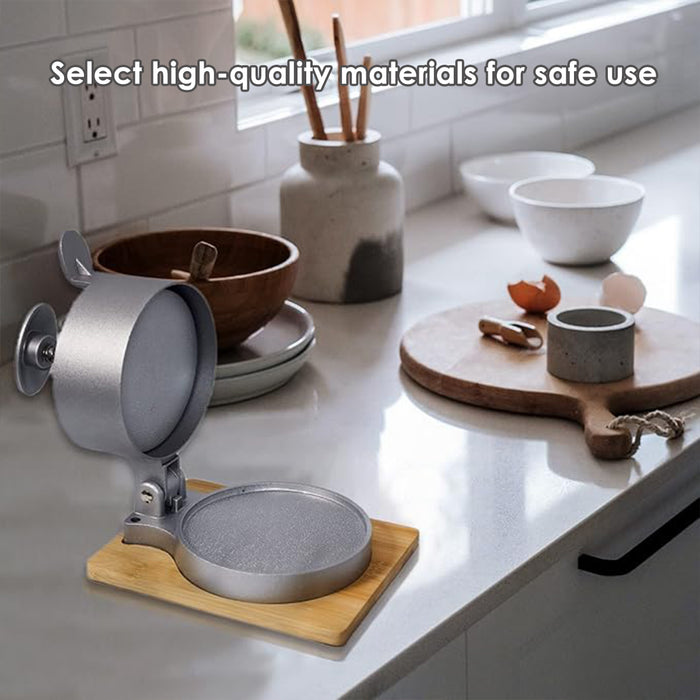 Flip Top Burger Press Meat Patty Maker Spring Plunger