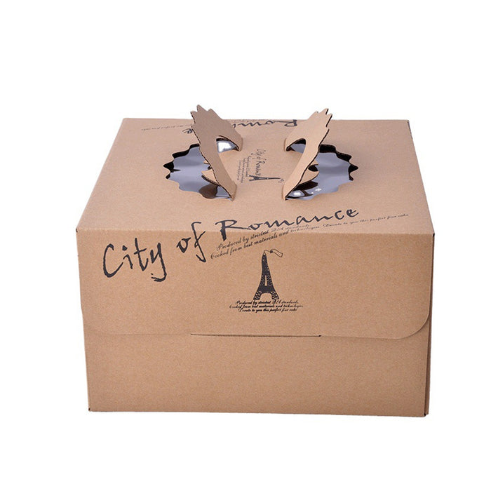 10pcs European Style Kraft Paper Cake Boxes