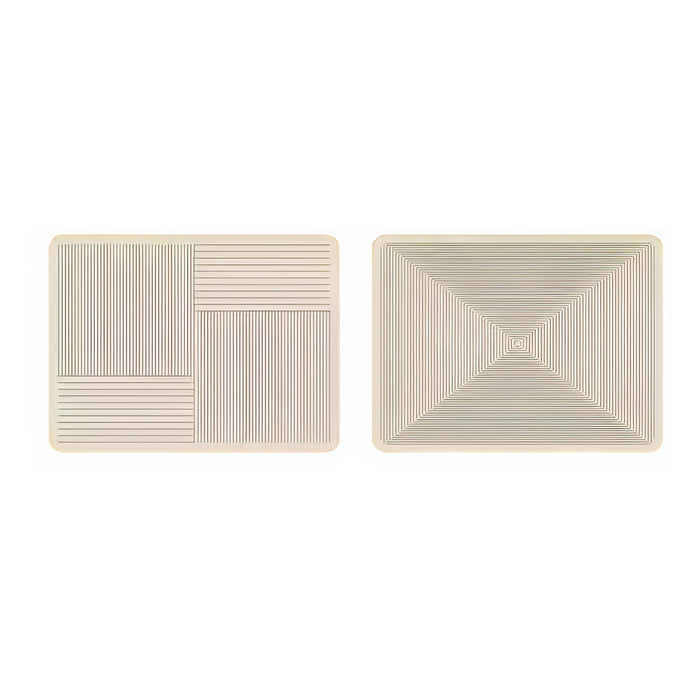 2 Pcs Kitchen Absorbent Draining Mats Heat Insulation Non-Slip 40x30cm