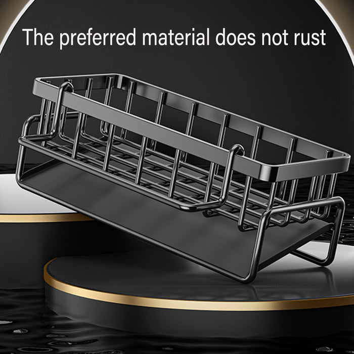 1 Piece Carbon Steel Kitchen Sink Storage Rack with Drainage