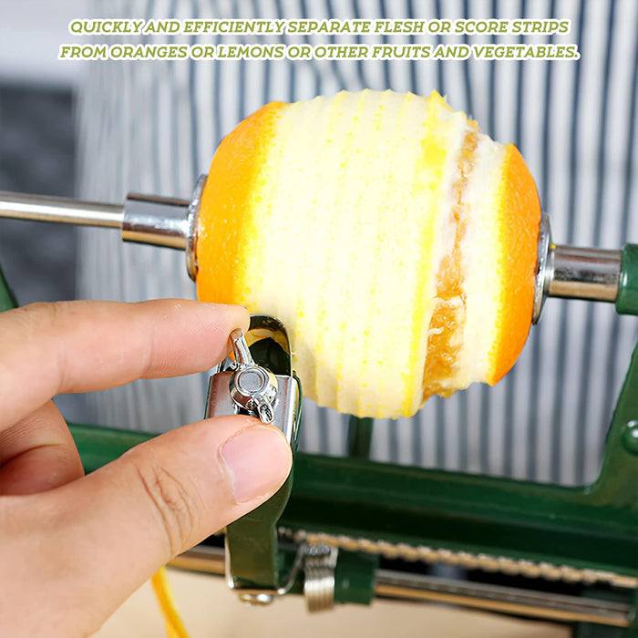 Stainless Steel Orange Peeler Tool 9.84in Green Yellow
