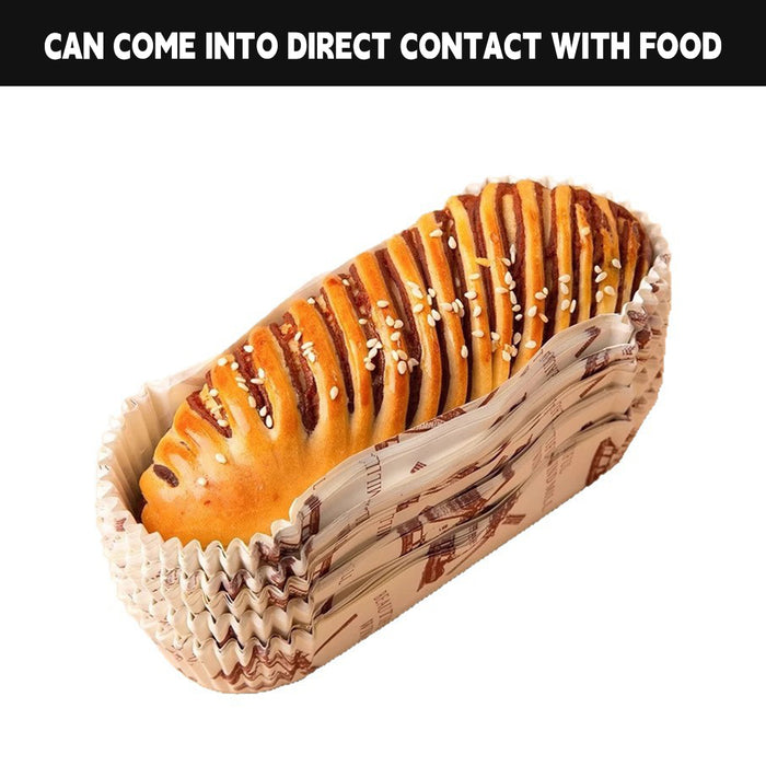 300PCS Bread Paper Cups Food Grade Oil-Proof and High Temperature Resistance