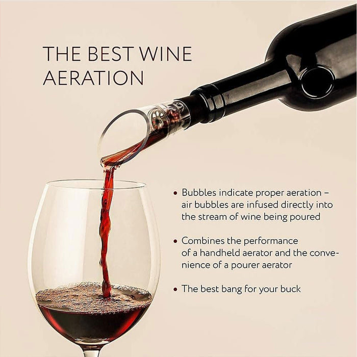 4 Pcs Wine Bottle Opener Set with Vacuum Stopper Foil Cutter