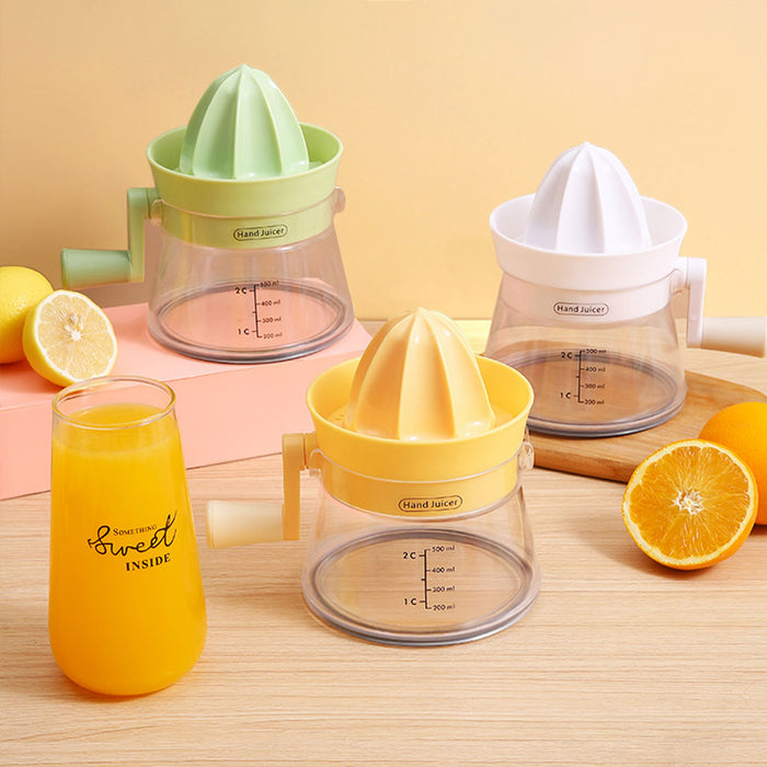 Manual Juice Extractor with 500ml Capacity Ergonomic Design