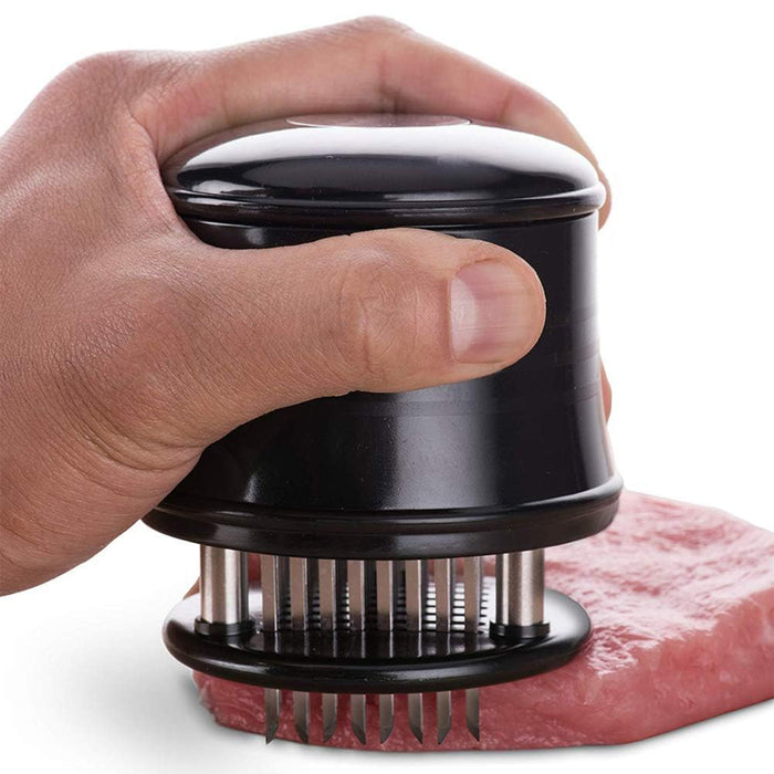 56 Pin Meat Tenderizer with Lock Mechanism Black