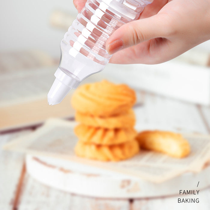 Cookie Press Gun with 8 Nozzles Food-Grade Plastic White