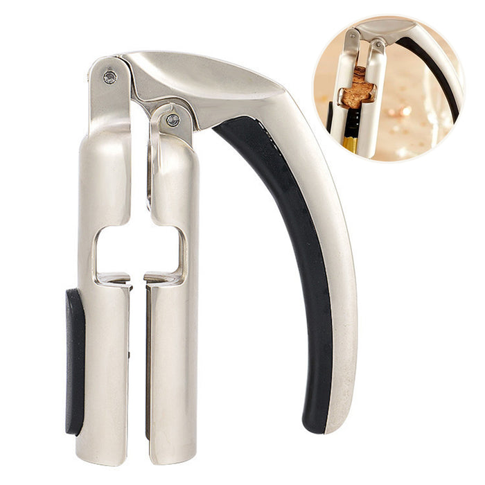 Champagne Corkscrew with Lever Anti Slip Handle Zinc Alloy