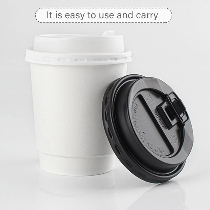 50 Pcs Disposable Coffee Cup Lids Flip-Top 9cm Food Grade