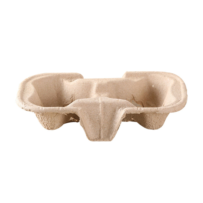 100 Pcs Recycled Paper Pulp Cup Tray 2 4 Cup Carrier