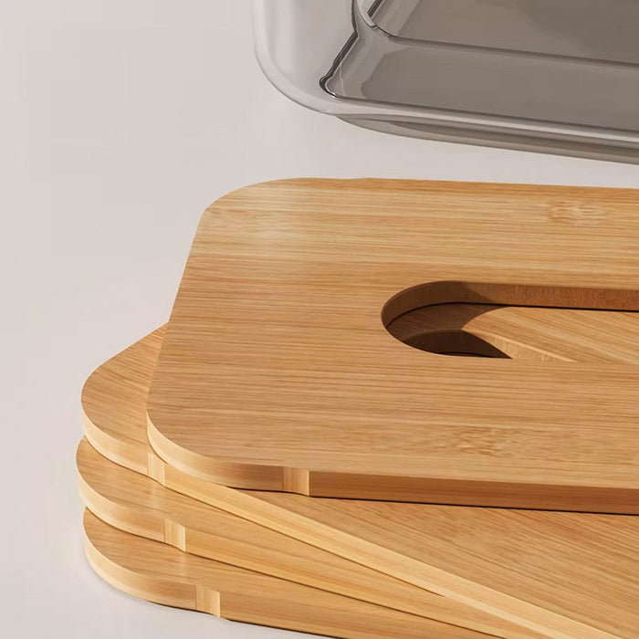 Wooden Lid Paper Towel Box Tissue Holder Napkin Organiser