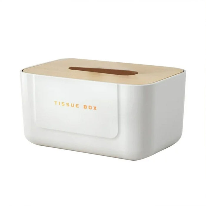 Wooden Lid Paper Towel Box Tissue Holder Napkin Organiser