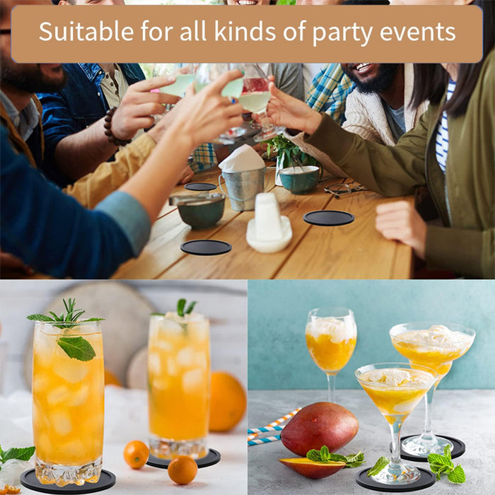 12 Pcs Silicone Coasters with Grooved Design 10cm