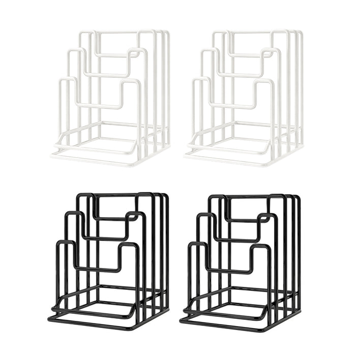 2 Pcs Metal Cutting Board Stand Vertical Holder Black