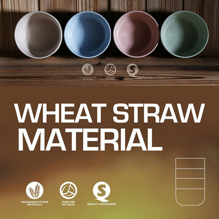 4pcs Eco Friendly Healthy Wheat Straw Bowls