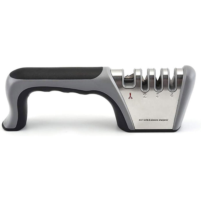 Four Stage Knife Sharpener Non Slip Handle ABS 23.5cm