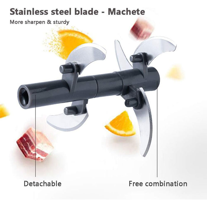 Manual Pull-String Garlic Chopper with 420 Steel Blades