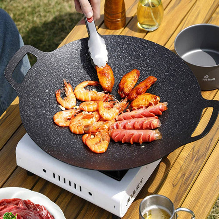 Korean Nonstick BBQ Grill Pan for Stovetop Barbecue Portable Hot Plate Outdoor