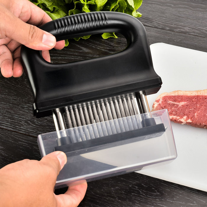 Stainless Steel Meat Tenderizer Needle Tool With Safety Cover