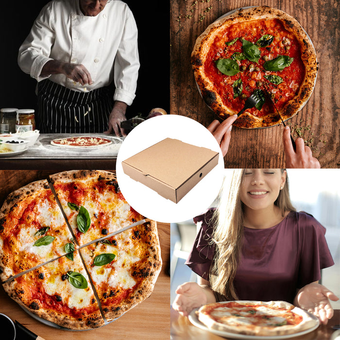 25PCS Pizza Boxes – Durable Corrugated Takeaway Packaging