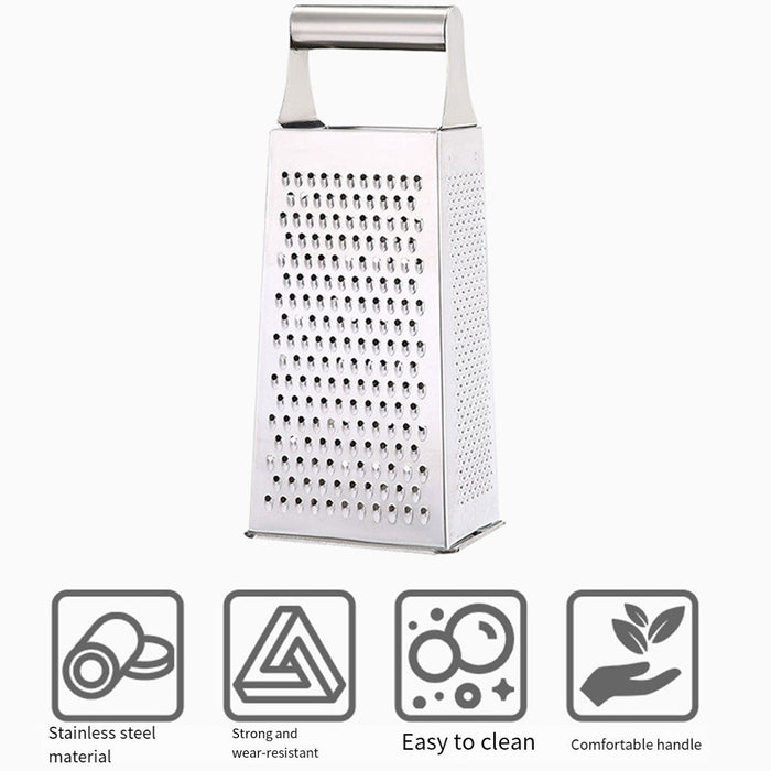 3 Pcs Stainless Steel Vegetable Slicer Grater Set with Ergonomic Handle