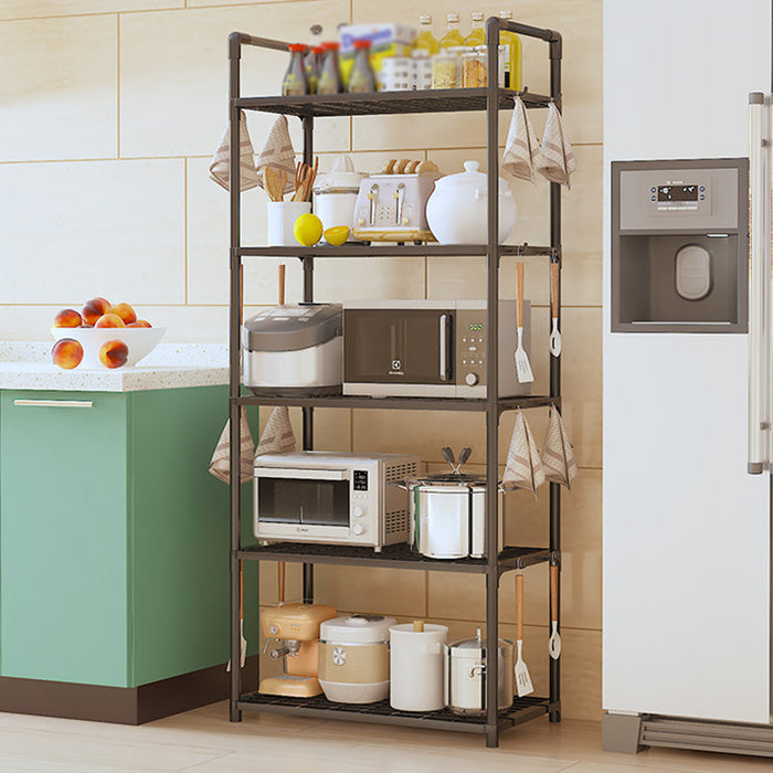 5-Tier Pot Storage Rack PP Cookware Organiser Open Shelves