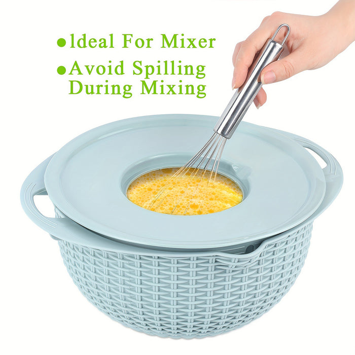 Stainless Steel Drainer Basket With Double Layer Blue