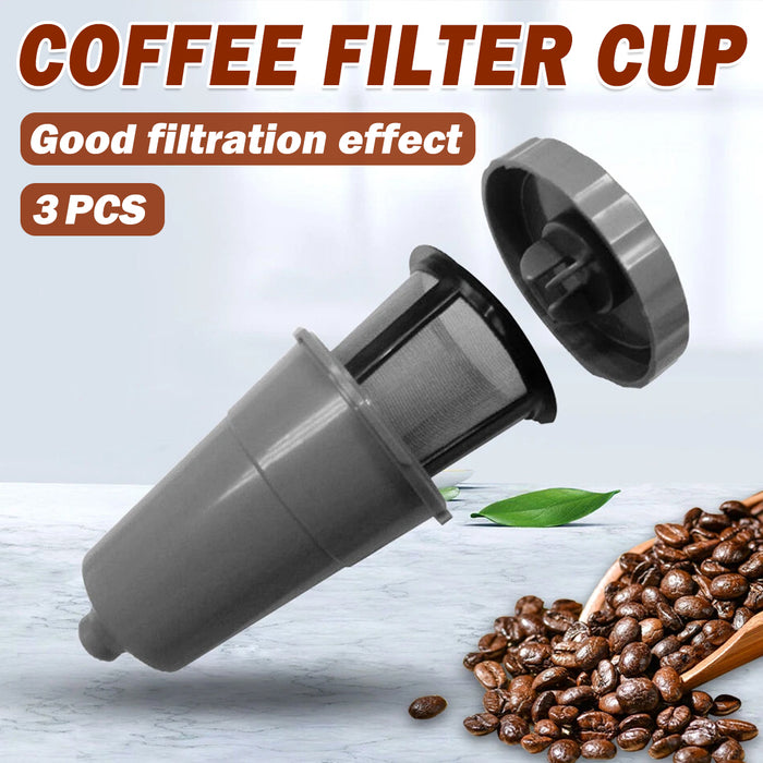 3 Pcs Reusable K Cup Coffee Filters Stainless Steel Mesh